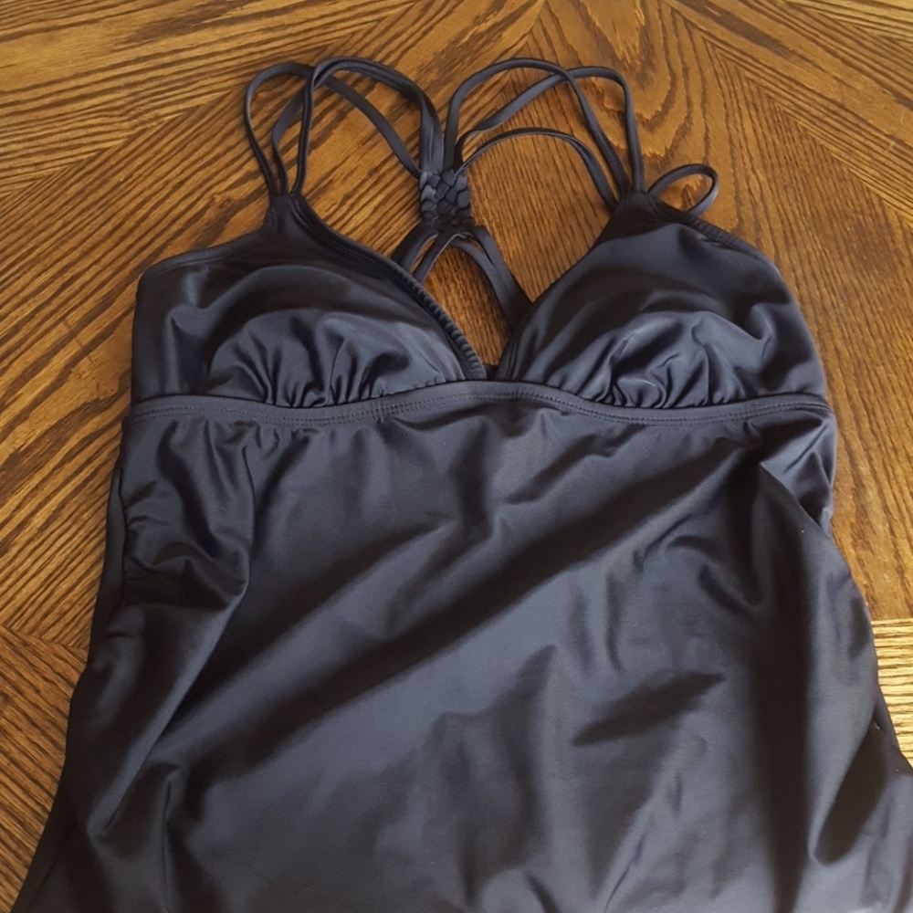 Black maternity one piece swim suit